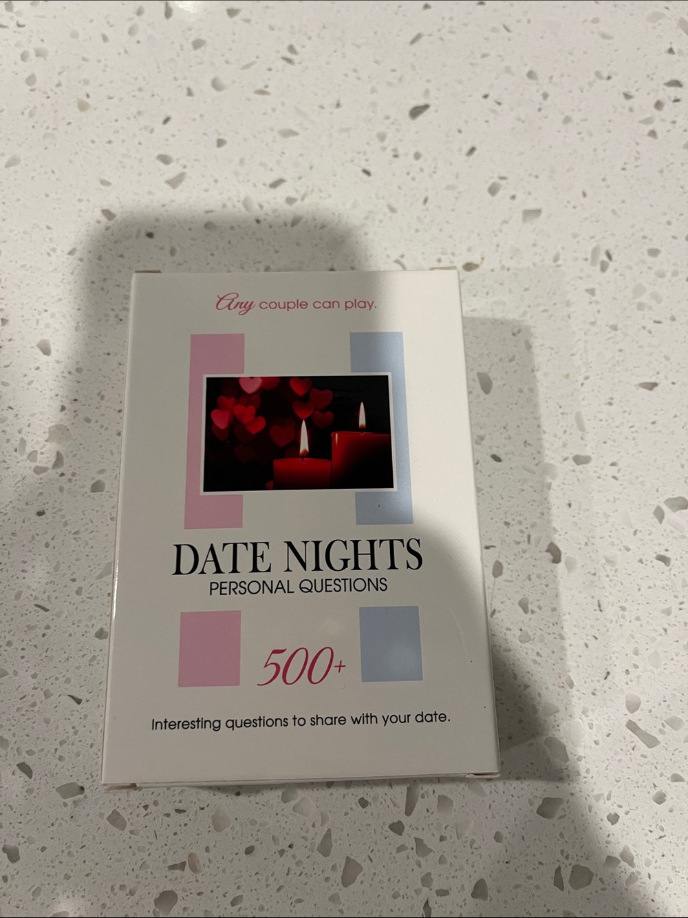 Date Nights Personal Questions Card Set - Pink & Light Blue
